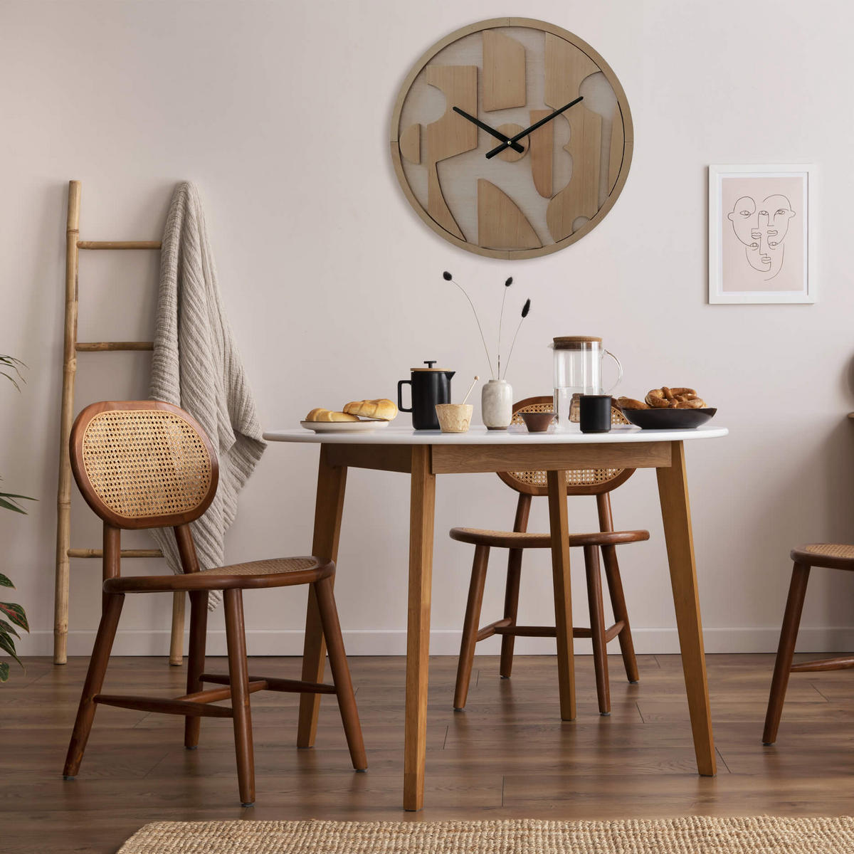 WANDUHR Braun 50/5/50 cm - Braun, Holzwerkstoff (50/50/5cm) - Mobili Rebecca