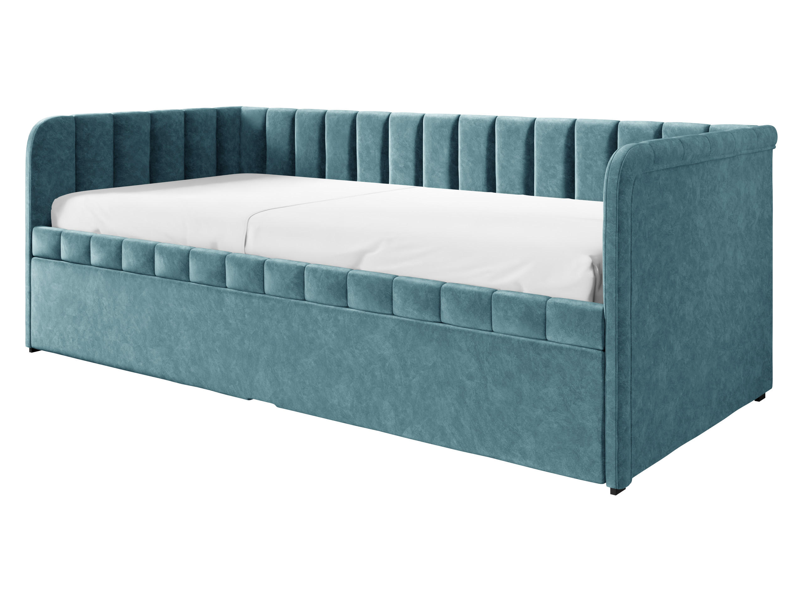 JUGENDBETT Nube - Blaugrau/Schwarz, Holz/Kunststoff (90/200cm) - MIRJAN24