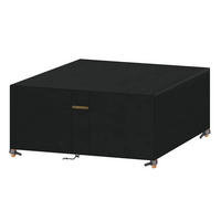 GARTENMÖBEL Abdeckplane 150 x 130 x 90 cm Rechteckig Wasserdicht - Schwarz, Textil (150/130/90cm)