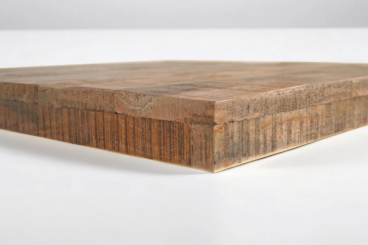 ESSTISCH RIO - Beige/Schwarz, Holz/Metall (80/80/77cm) - SAM