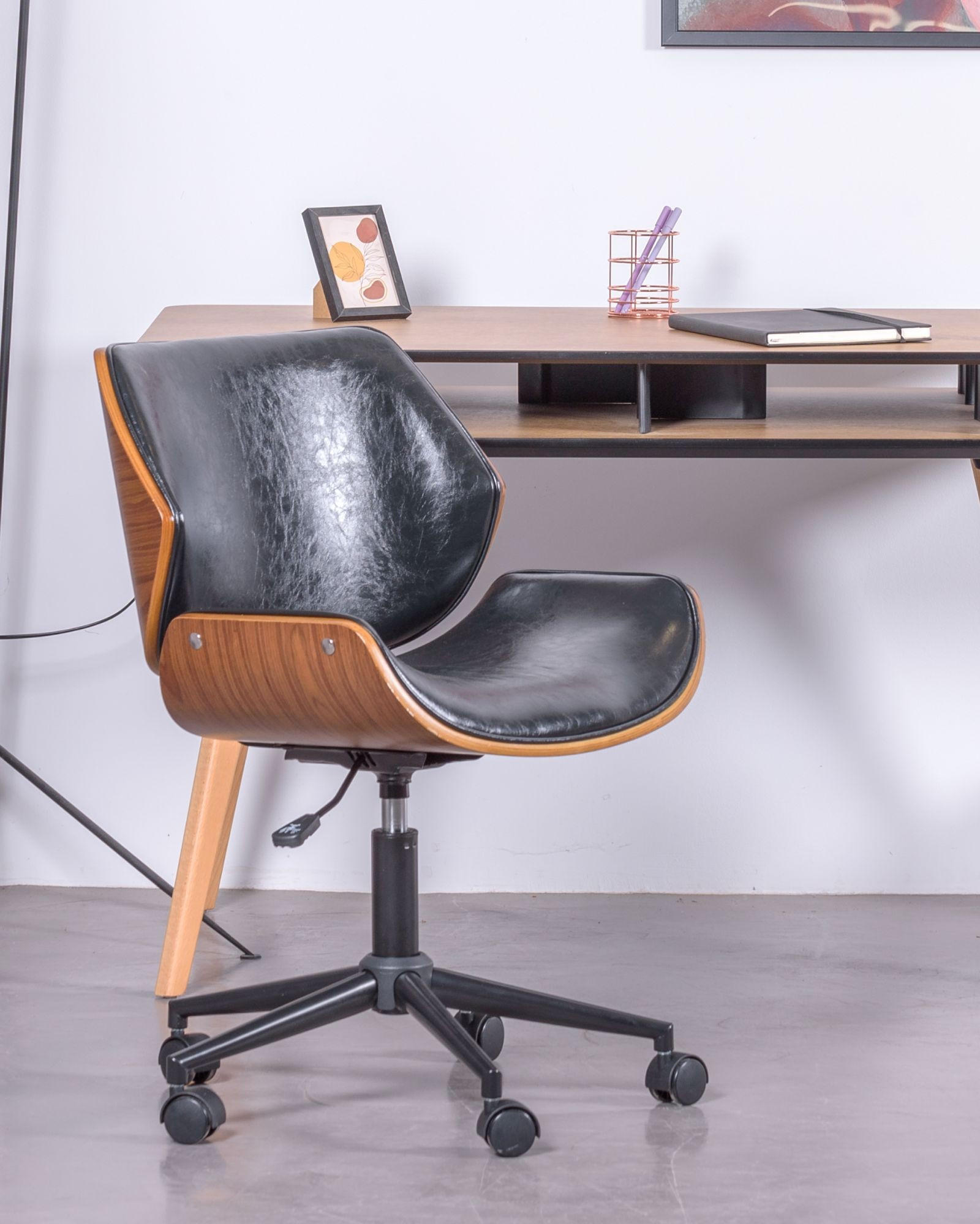 BÜROSTUHL Holz Schwarz - Schwarz, Holz (63/81/63cm) - Nest Dream