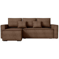 ECKSOFA Dexter mit Schlaffunktion Braun Cord - Braun, Textil (238/141cm) - Bromarkt