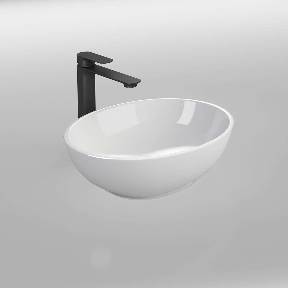 WASCHBECKEN mit pflegeleichter Oberfläche Weiß 35 / 27 / 11 cm - Weiß Hochglanz, Keramik (27/11/35cm) - EMKE