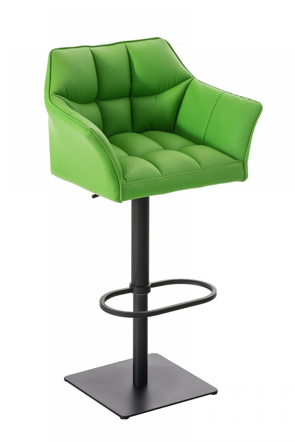 BARHOCKER Lederlook Grün - Schwarz/Grün, Textil/Metall (64/88/45cm) - CLP
