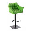 BARHOCKER Lederlook Grün - Schwarz/Grün, Textil/Metall (64/88/45cm) - CLP