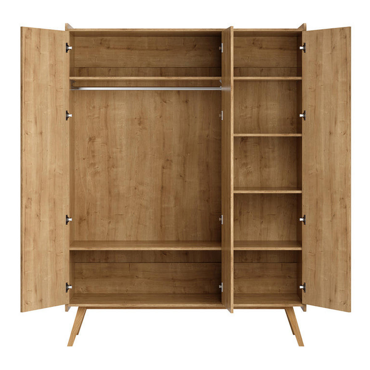 SKRIŇA 3 dvere Vintage Drevo - hnedá, kompozitné drevo (148.9/200/5cm) - Petits-meubles