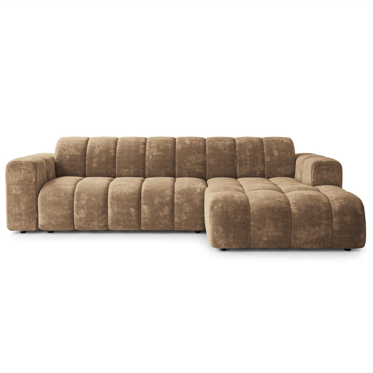 ECKSOFA SETIA LM R-S Beige Chenille - Beige, Holzwerkstoff (304/165cm) - MASSENO