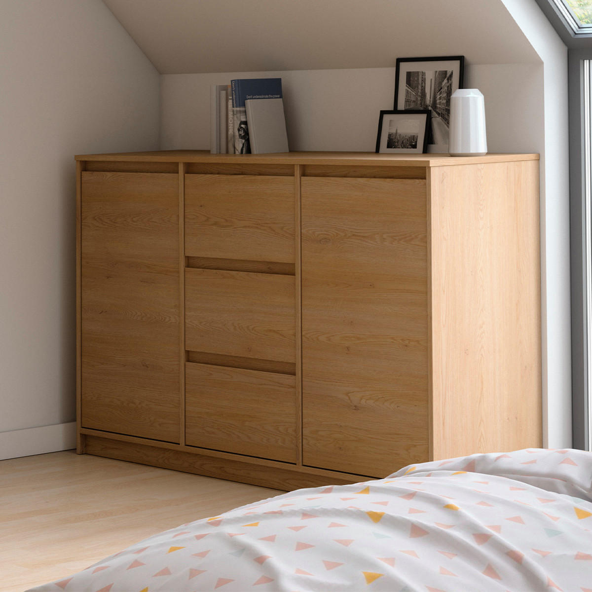 SIDEBOARD Beck Dřevo - hnědá, kompozitní dřevo (138/86.7/39.8cm) - Petits-meubles