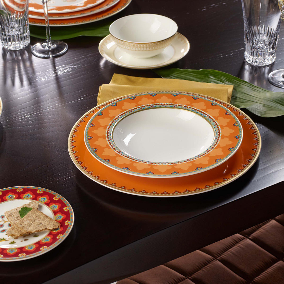 SUPPENTELLER Samarkand Mandarin bunt ø 24,8 cm 6er Set - Multicolor, Keramik (24.8cm) - Villeroy & Boch