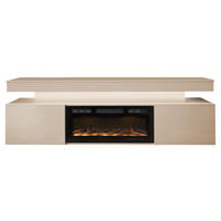 TV-LOWBOARD EF 2D Glossa Bis mit Kamin - Sandfarben, Holzwerkstoff/Kunststoff (190/59/41cm) - MIRJAN24