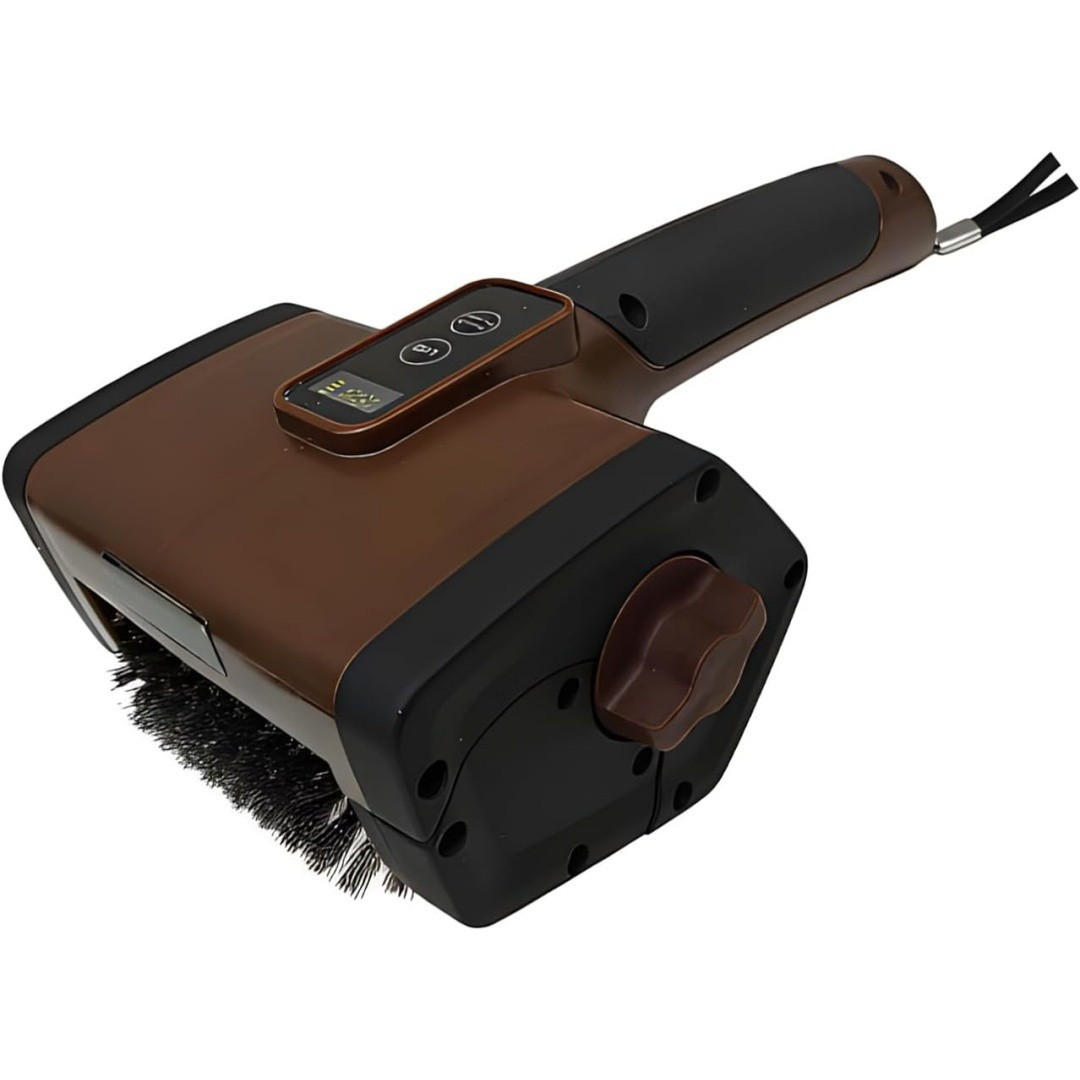 GRILLBÜRSTE Elektrische & Kunststoff Braun-Schwarz, Braun - Dunkelbraun, Kunststoff (14cm) - Authentics