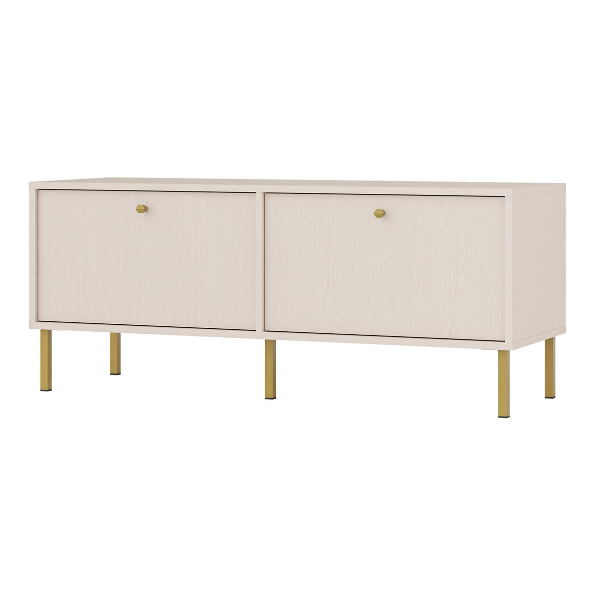 LOWBOARD TORINO 120,6x40,8x50 cm mit 2 Schubladen und 2 Türen Beige - Beige, Holzwerkstoff (120.6/50/40.8cm) - MASSENO