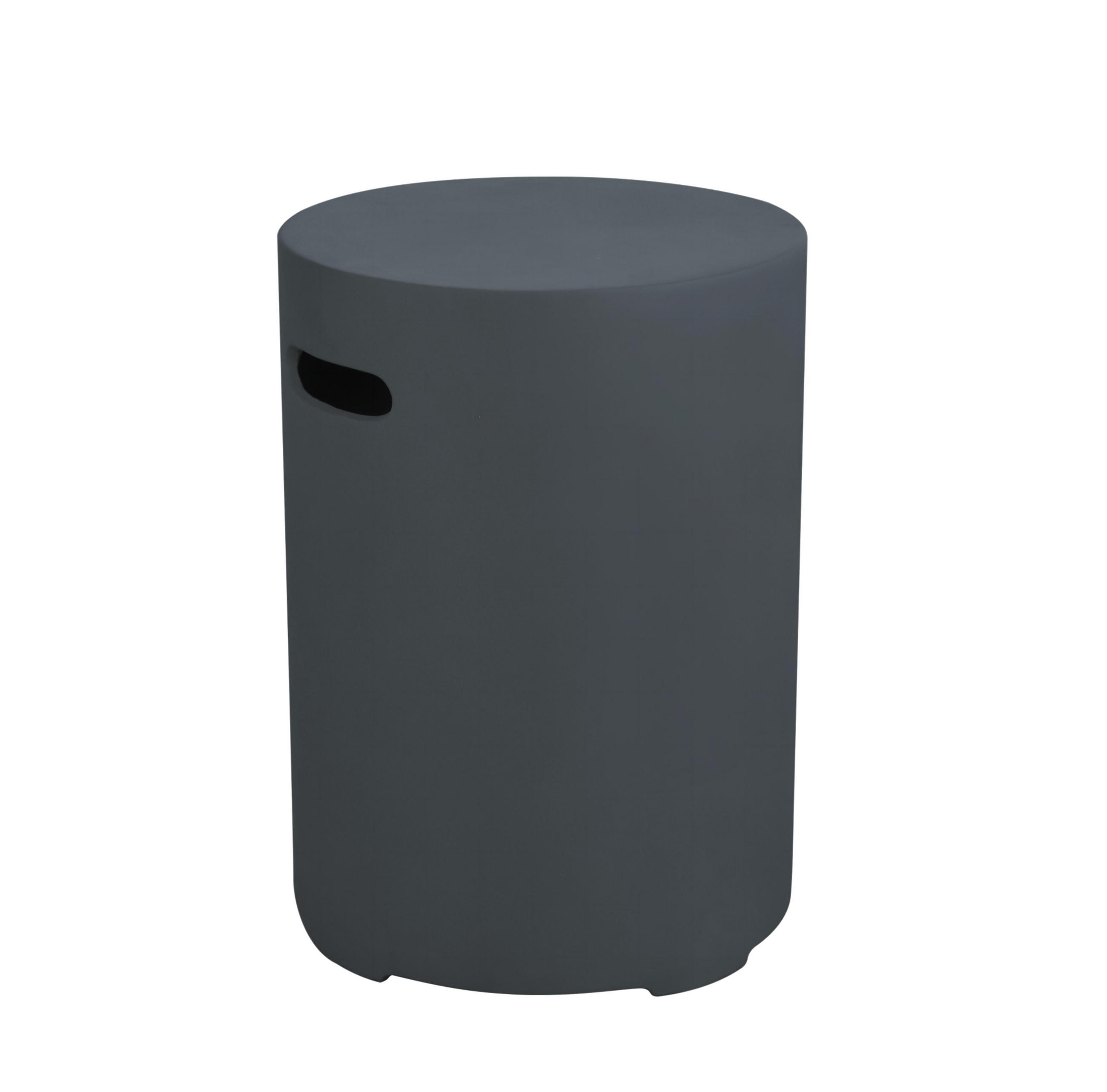 ABDECKUNG für 11 kg Gasflaschen in Beton-Optik rund dunkelgrau - Dunkelgrau, Stein (51/69/51cm) - Elementi