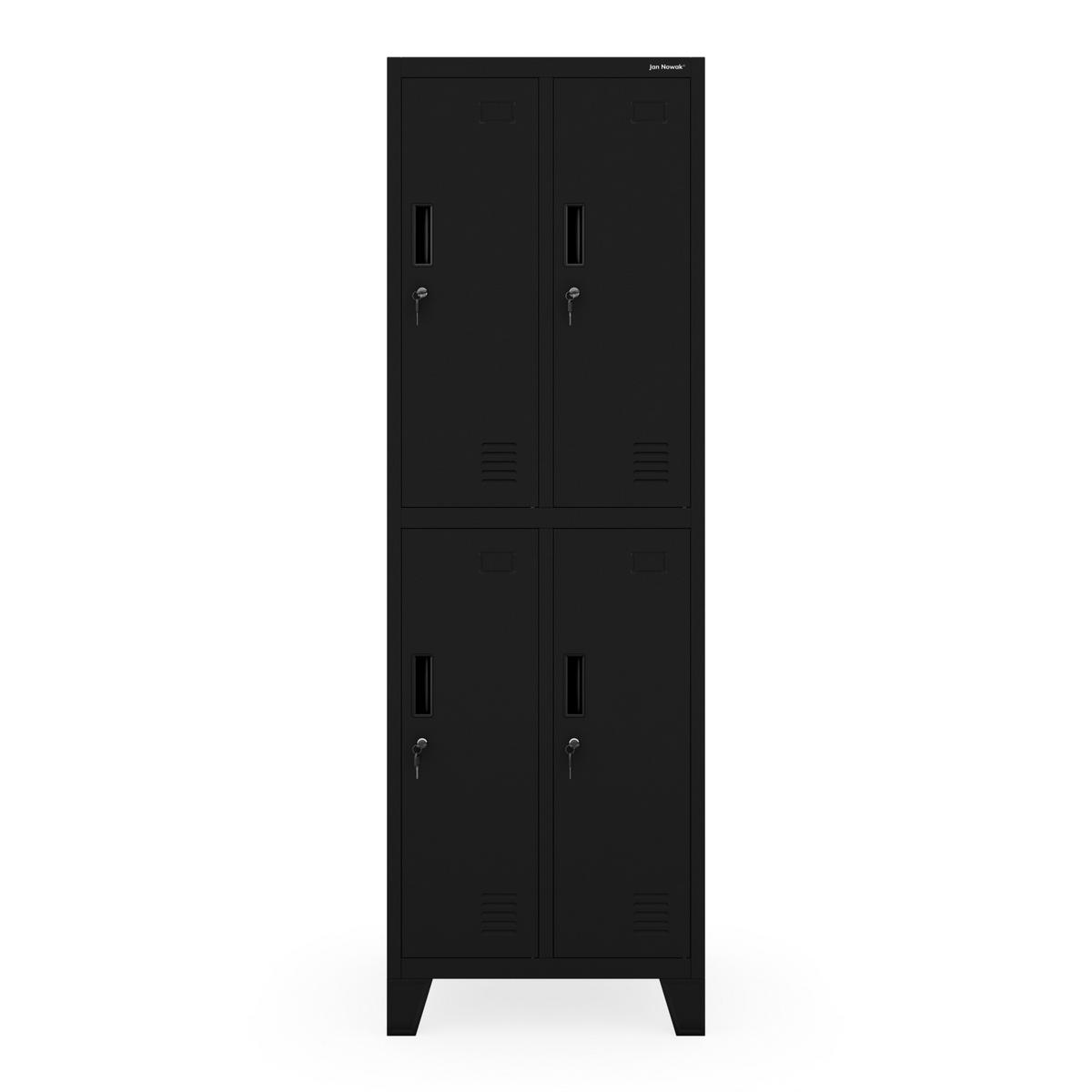 ARBEITSSCHUTZSCHRANK BARTEK 2 Plus - Schwarz, Metall (56/172/45cm)
