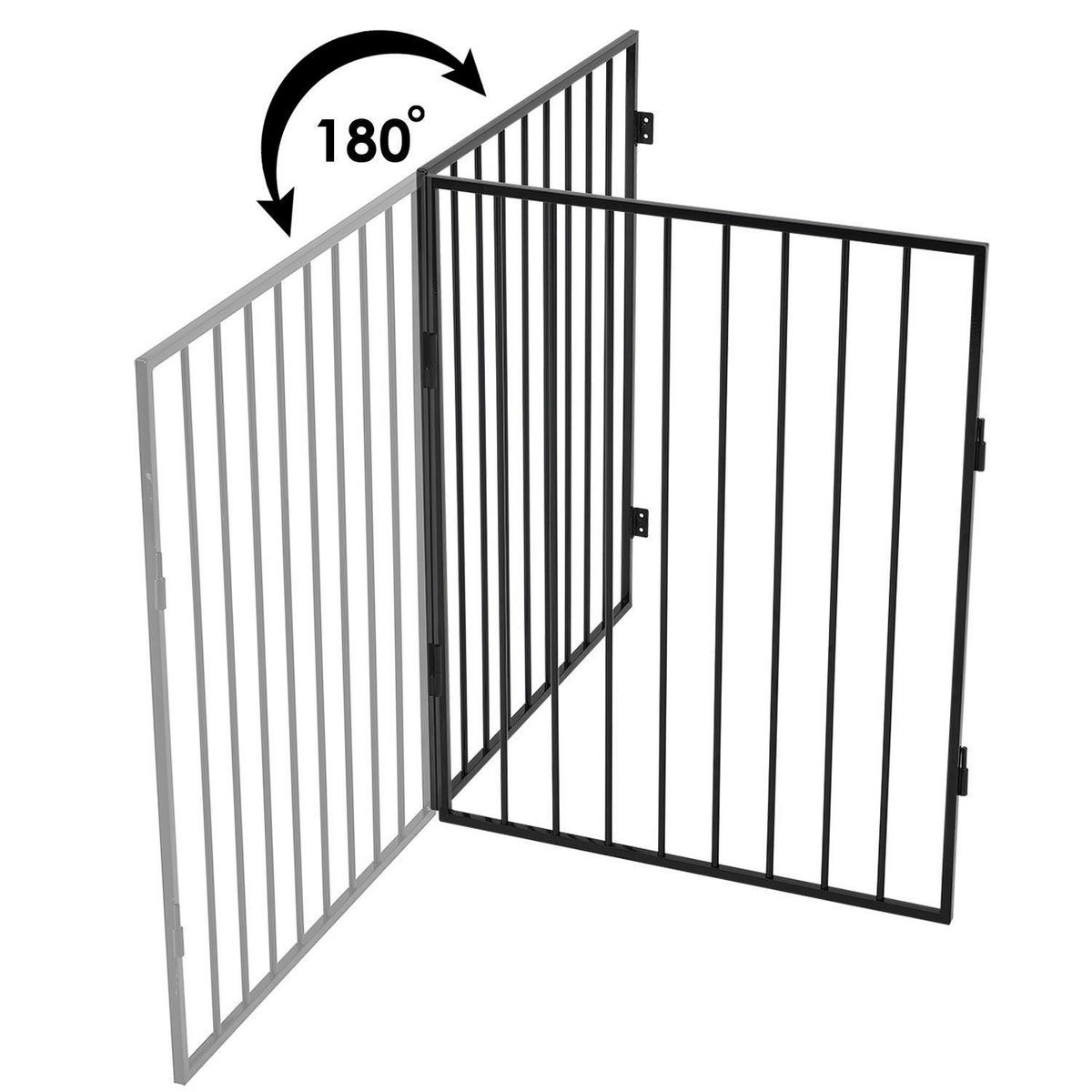 KAMINSCHUTZGITTER 300 cm - Schwarz, Metall (60/76/303cm) - Juskys
