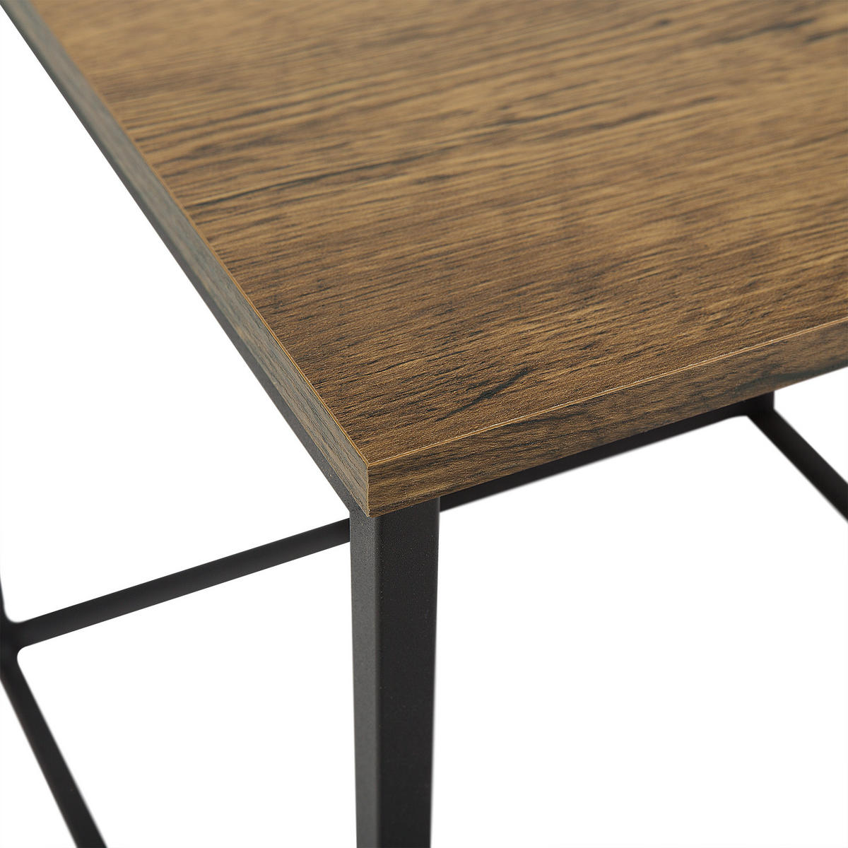 BEISTELLTISCH 2er-Set Quadratisch Holz, Schwarz Denny - Dunkelbraun, Holzwerkstoff (35/35/42cm) - Beliani