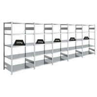 SCHWERLASTREGAL Silver Mamba 200x500x60cm 5 Ebenen je 150kg Fachlast Verzinkt - Silberfarben, Metall (500/200/60cm) - PROREGAL