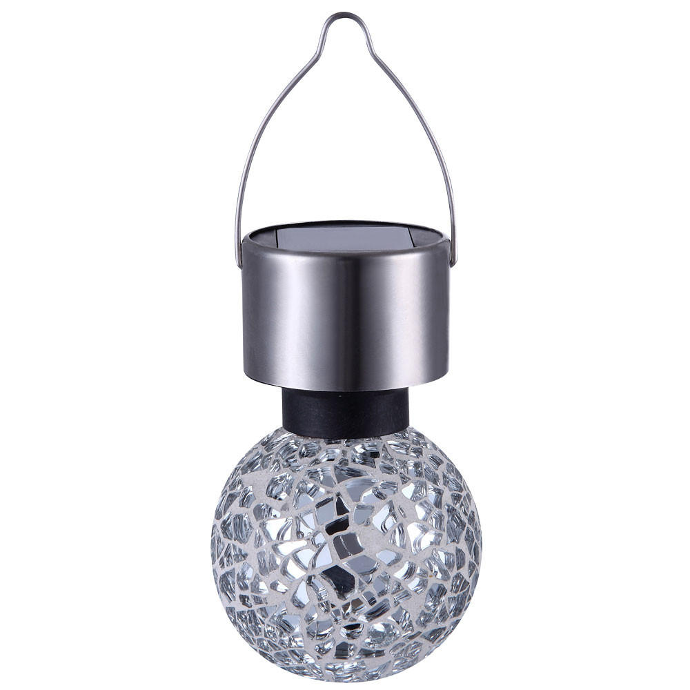 LED AUSSENLEUCHTE Solar Edelstahl Silber - Silberfarben, Metall (6.5/6.5/15.7cm) - Globo Lighting