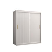 SCHWEBETÜRENSCHRANK 200/150/62 2-türig - Goldfarben/Weiß, Holz/Kunststoff (150/200/62cm) - MÖBEL KRYSPOL