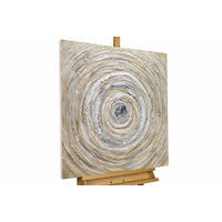 ACRYLBILD HANDGEMALT 80/80 cm - Beige, Holz/Textil (80/80cm) - KUNSTLOFT