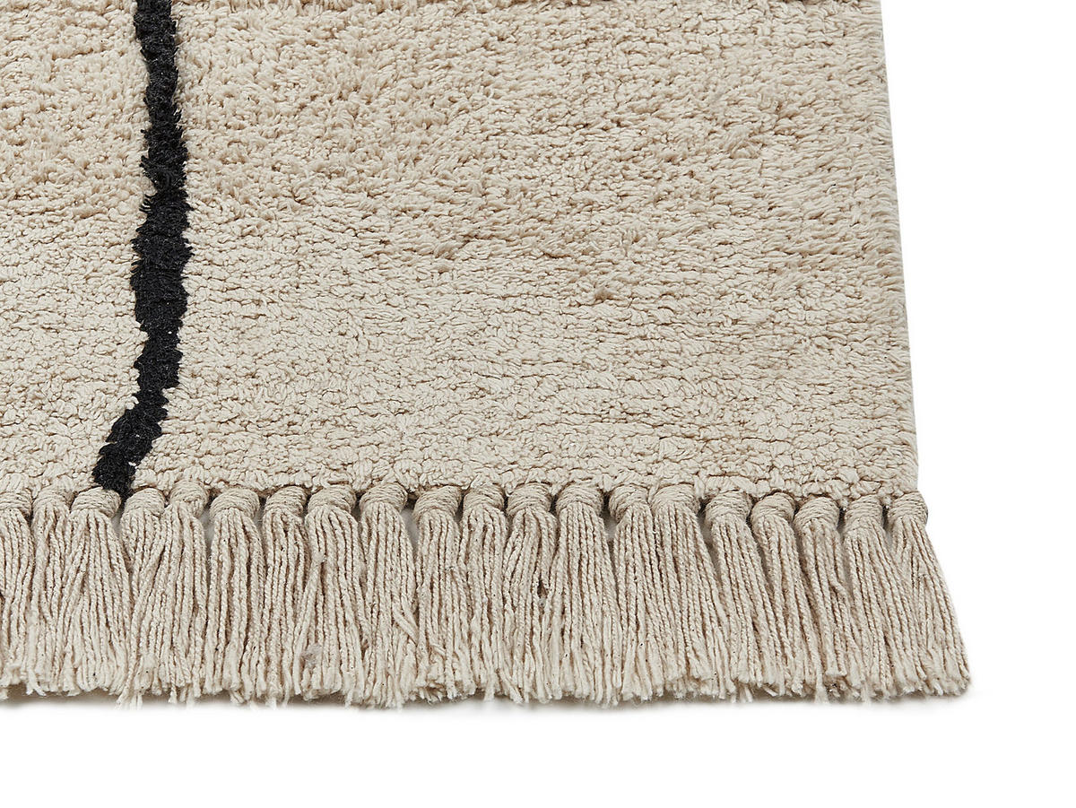 KURZFLOR-TEPPICH Nuru 230/160 cm - Beige, Textil (160/230cm) - Beliani