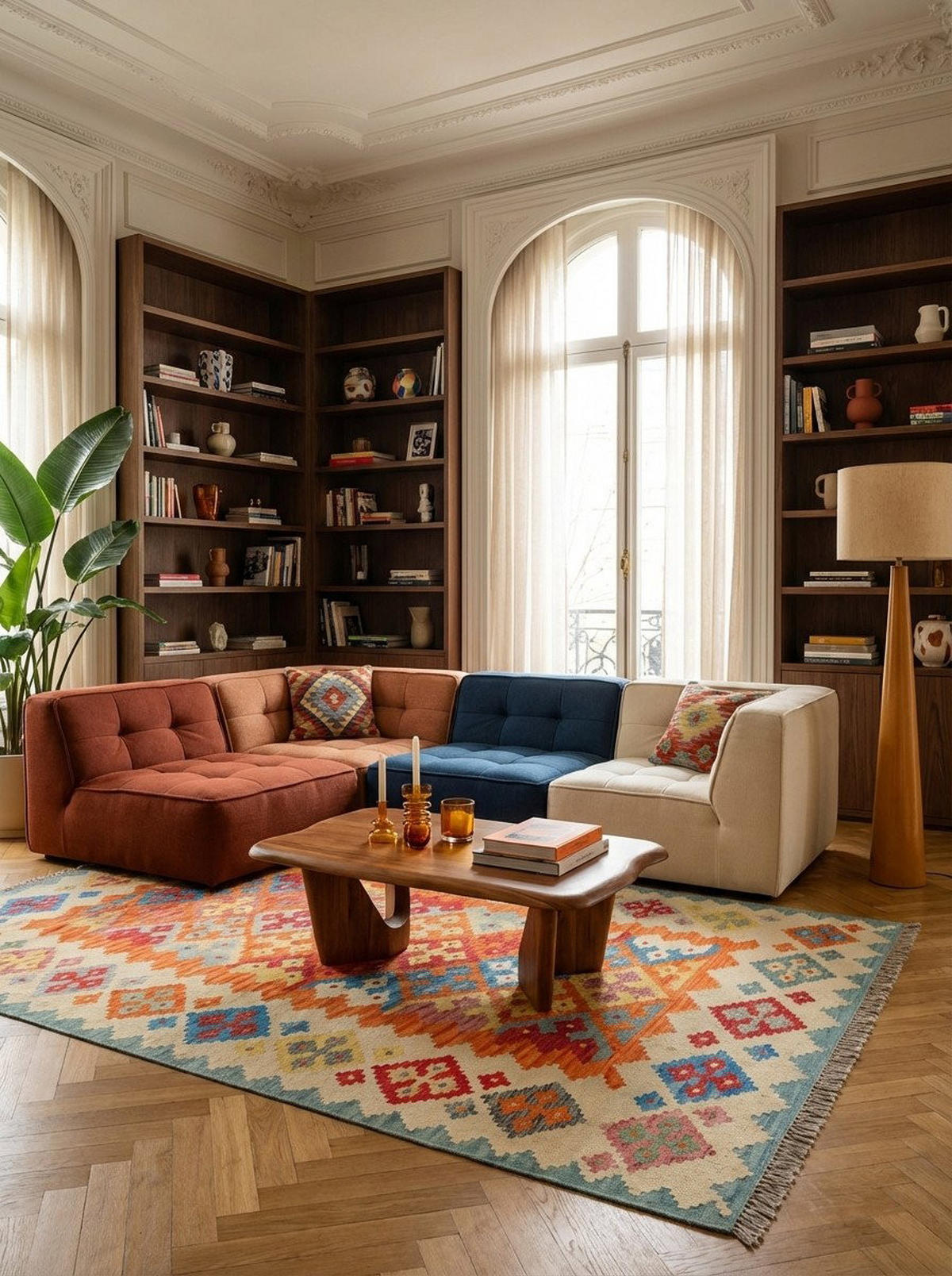 HANDWEBTEPPICH Kelim Gashgai Orange 250/171 cm Schurwolle - Orange, Textil (171/250cm) - Looma