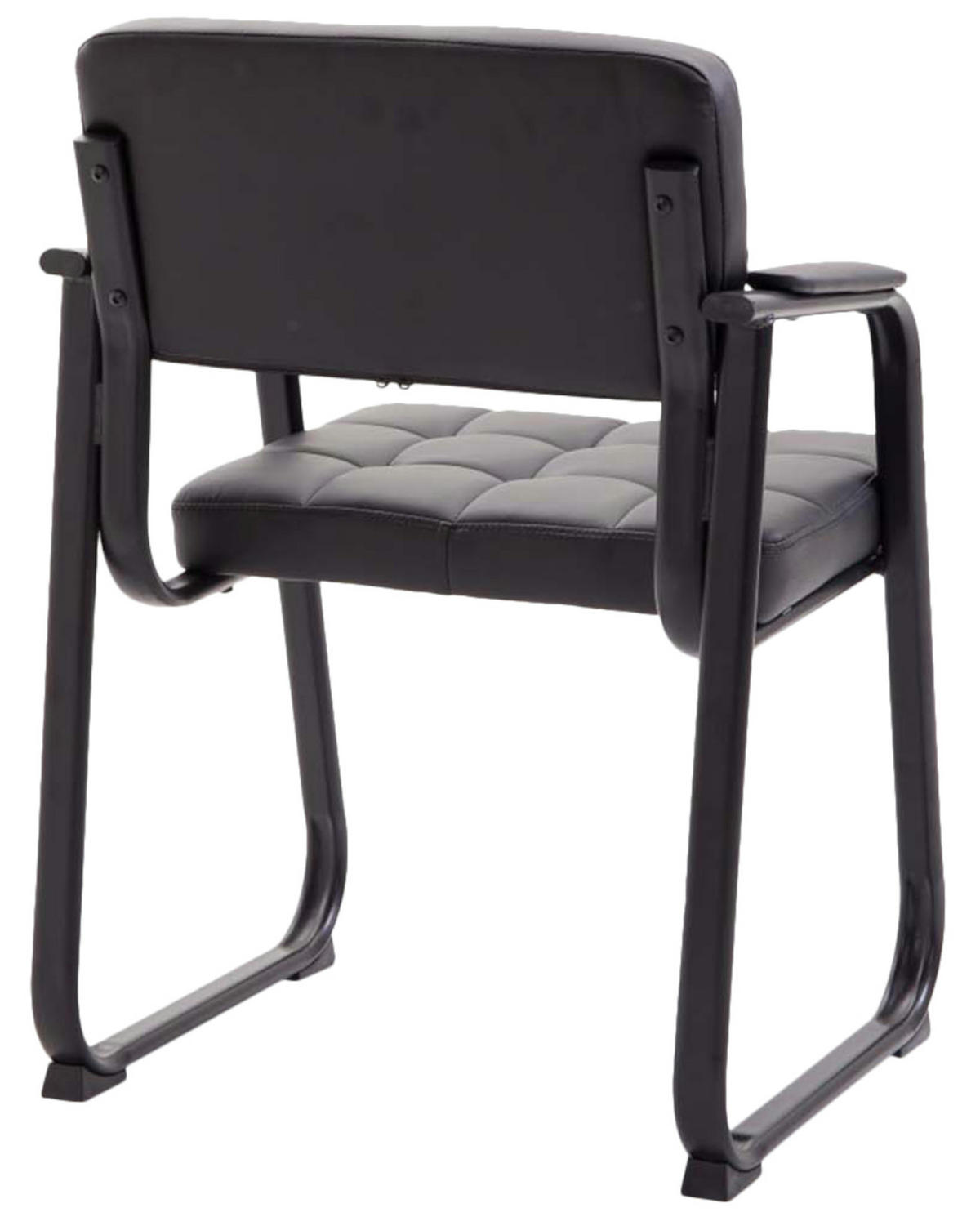 BESUCHERSTÜHLE Canam - 2er Set Kunstleder schwarz - Schwarz, Textil/Metall (59/84/58cm) - TPFLiving