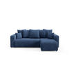 ECKSOFA mit Schlaffunktion Blau - Dunkelblau, Textil (247/145cm) - Furnisell