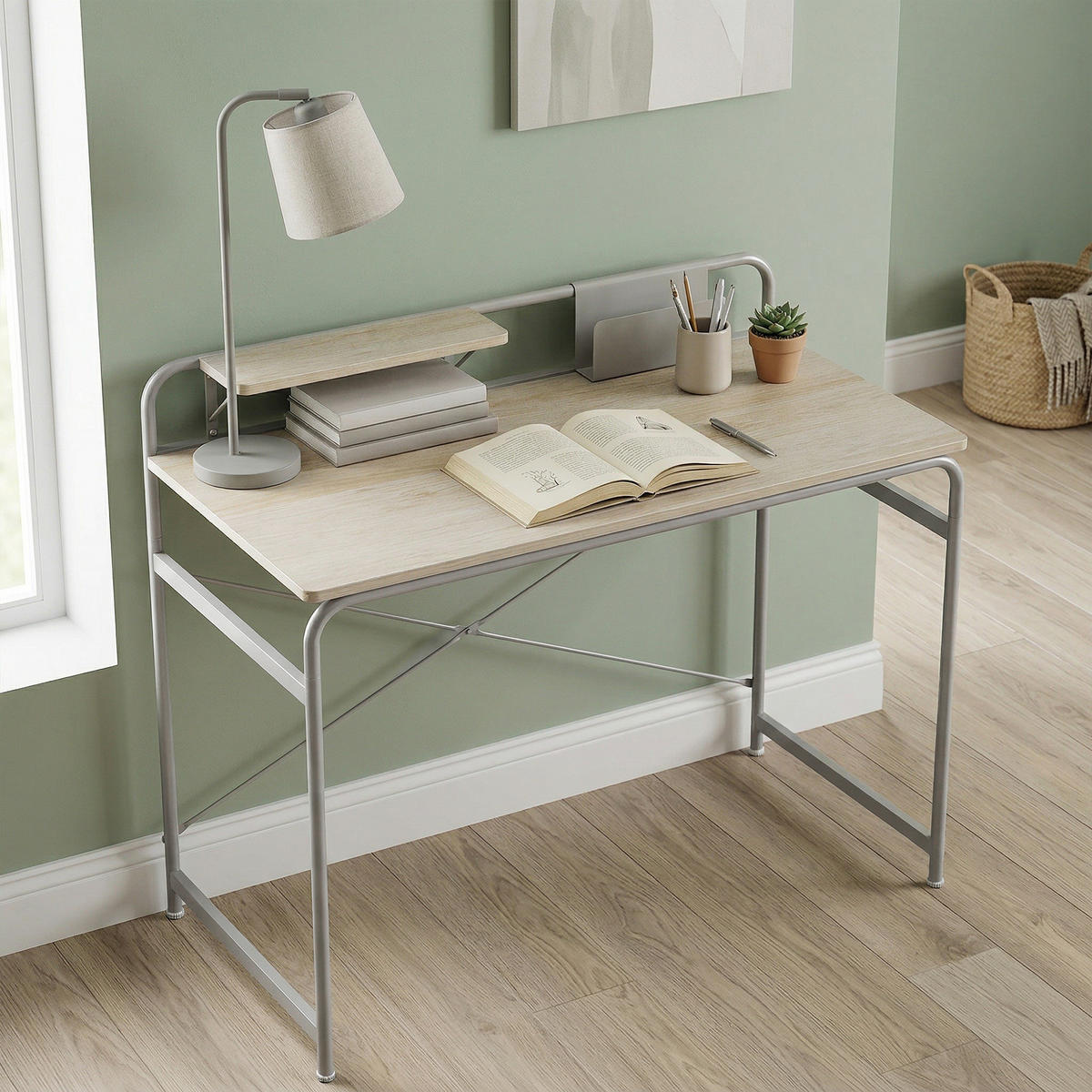 BÜROTISCH Eiche 1 Stück - Eichefarben, Holzwerkstoff (48/98/88.5cm) - GiPP
