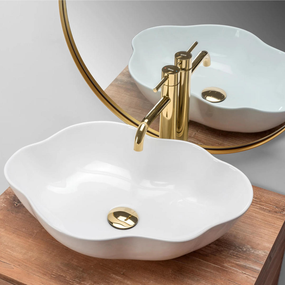 AUFSATZWASCHBECKEN PEARL WHITE 50,5/38/13,5 cm - Weiß, Keramik (50.5/13.5/38cm) - REA