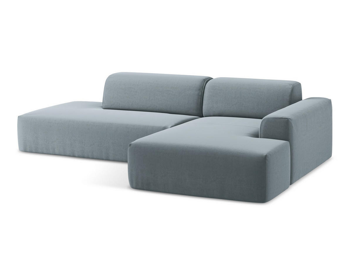 POUF Samt Stoff Grau - Silberfarben/Schwarz, Holzwerkstoff/Kunststoff (75/37/75cm) - Makamii