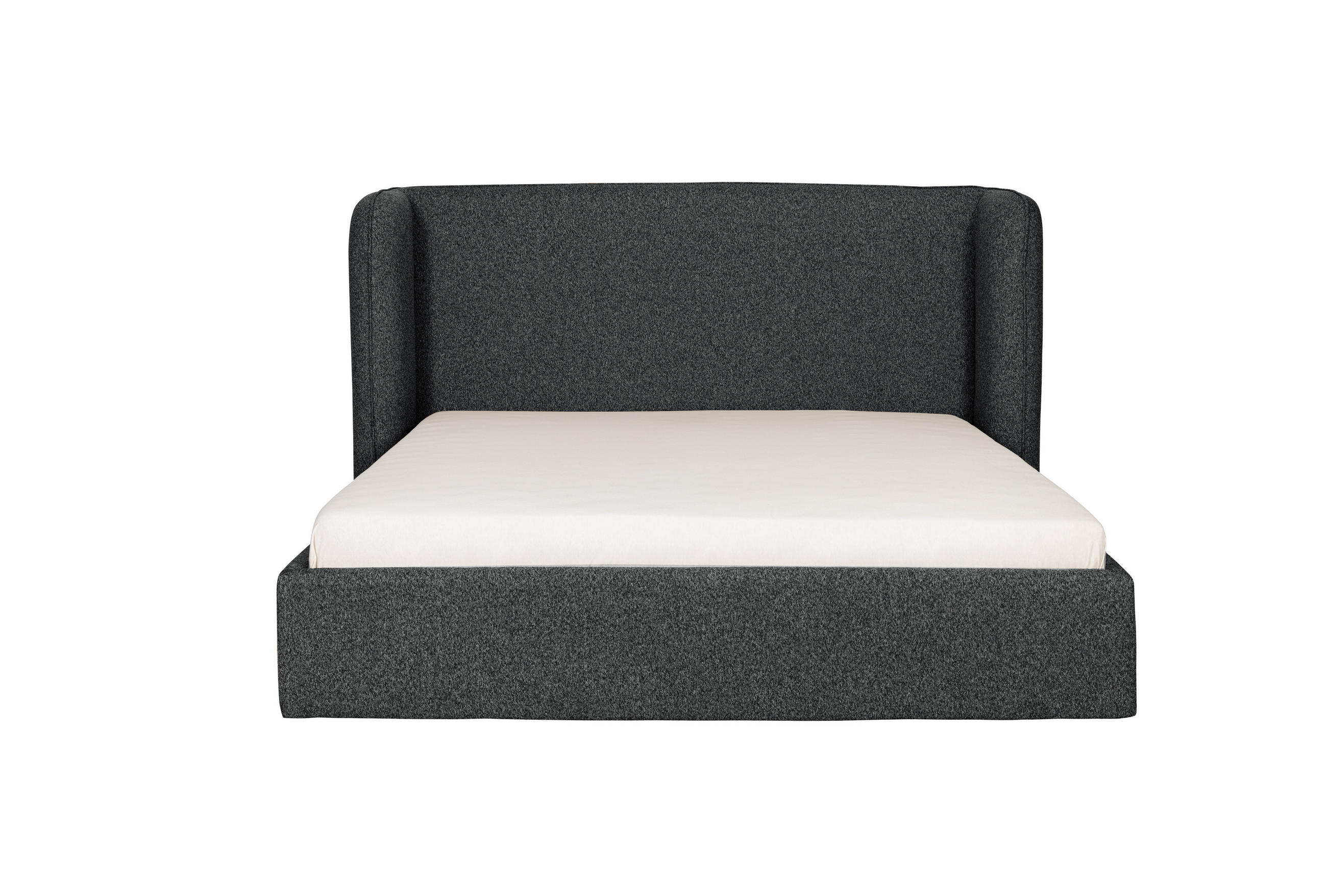 POLSTERBETT mit Bettkasten und Matratze VELUNA, Schwarz, 140x200 cm - Schwarz, Textil (140/200cm) - KS Home Concept