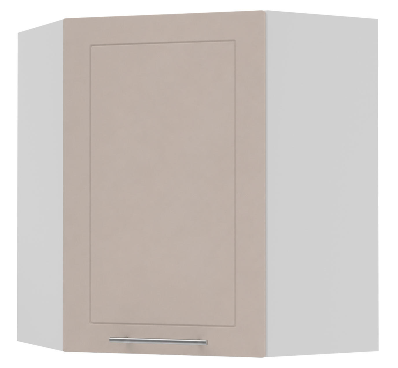 KÜCHENHÄNGESCHRANK Kvantum W10/60 Weiß / Kaschmir Matt 60 / 60 / 72cm - Kaschmir/Weiß, Holz/Holzwerkstoff (60/72/60cm) - Feldmann-Wohnen