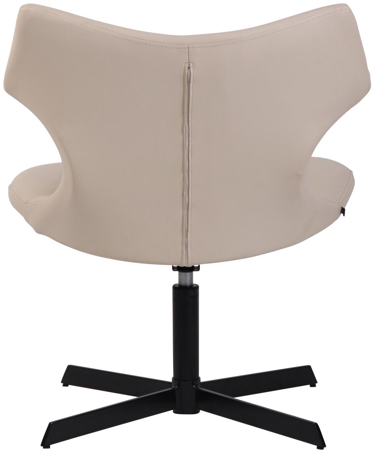 DREHSTUHL Lederlook creme - Creme/Schwarz, Textil/Metall (65/79/69cm) - CLP
