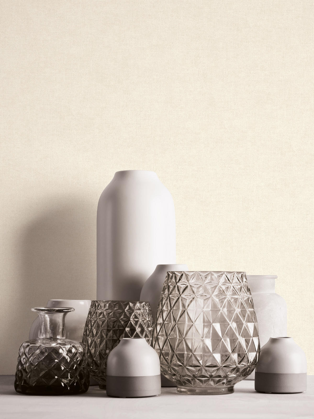 VLIESTAPETEN Livingwalls Paradise Garden, Unis, creme - Goldfarben/Petrol, Papier (530/10050cm) - Livingwalls