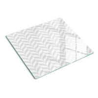 GLASPLATTE 60x52 cm Geometrische Figuren - Grau, Glas (60/0.4/52cm) - TULUP