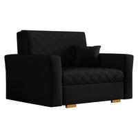 SCHLAFSOFA Viva Caro I - Schwarz/Braun, Holz/Textil (115/85/98cm) - MIRJAN24