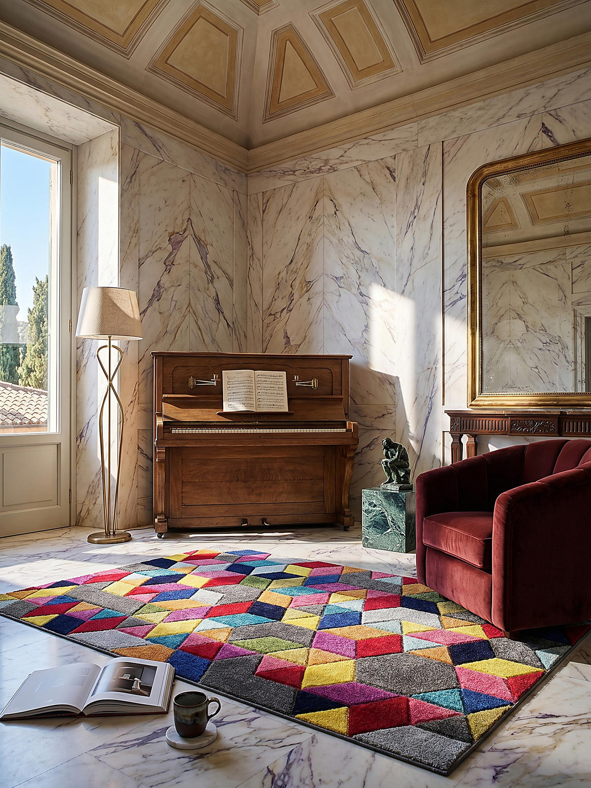 WEBTEPPICH MEON in Bunt, mit geometrischem Muster, 160 x 230 cm - Multicolor, Textil (230/160cm) - KADIMA DESIGN
