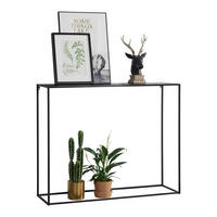 KONSOLENTISCH Malvarrosa - Schwarz, Metall (32/115/92cm) - [en.casa]