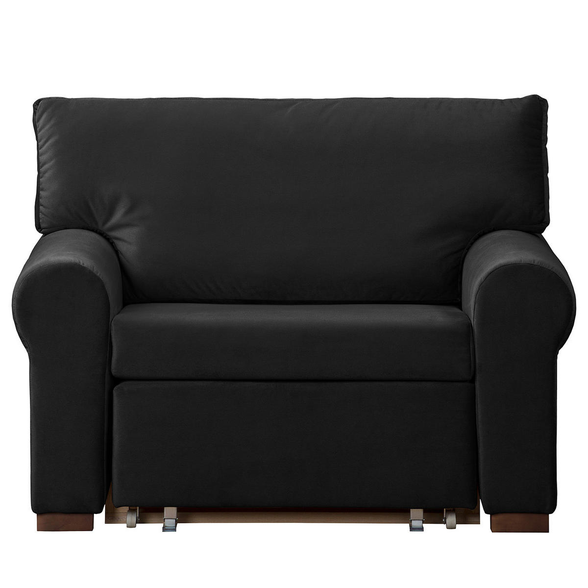 SCHLAFSOFA mit Husse - Dunkelgrau/Buchefarben, Buchenholz/Textil (125/90/90cm) - home24