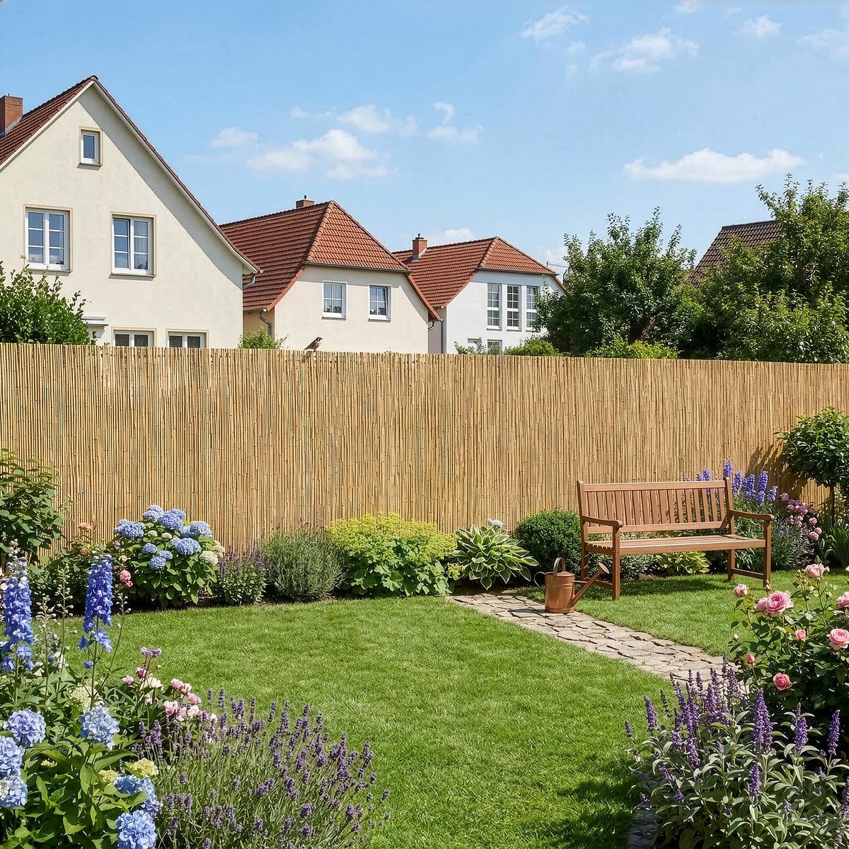 SCHILFZAUN Abbateggio - Naturfarben, Naturmaterialien (200/0.6cm) - casa.pro