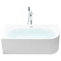 ECKBADEWANNE 80x169x59 cm weiß Gocta - Weiß, Kunststoff (80/59/169cm) - Beliani