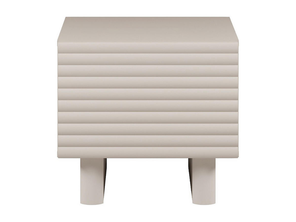 NACHTTISCH mit 1 Tür - MDF - Beige - LUDIMA - Beige, Holz (50/46.1/36.8cm) - Vente-Unique