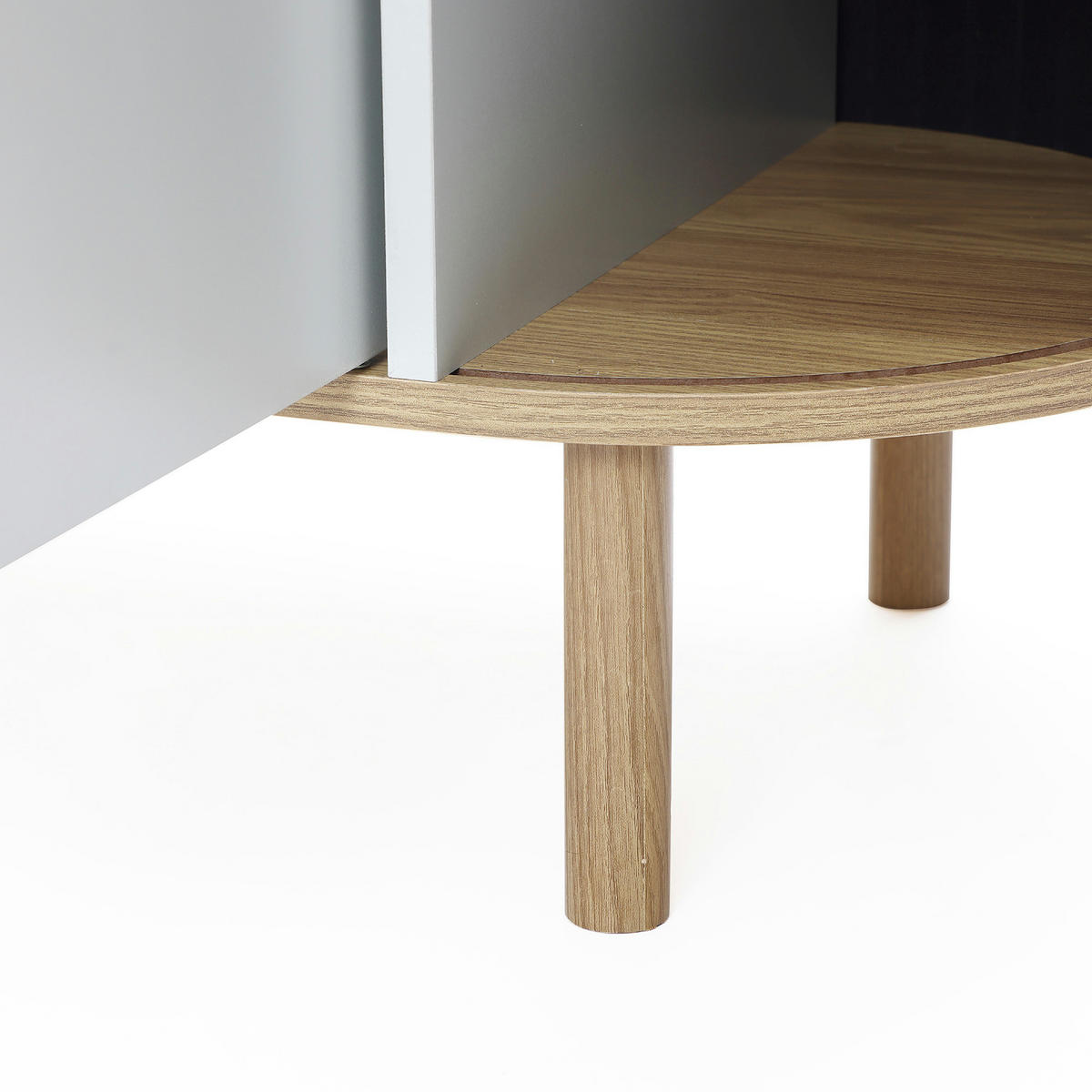 COUCHTISCH mit 2 Türen | B80 x T40 x H45 cm - Grau, Holzwerkstoff (40/80/45cm) - Hometopia