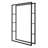 KAMINHOLZREGAL - Schwarz, Metall (25/150/100cm) - ML-DESIGN