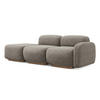 3-SITZER SOFA Links Chenille Stoff Grau - Taupe/Braun, Holz/Textil (258/73/95cm) - Makamii