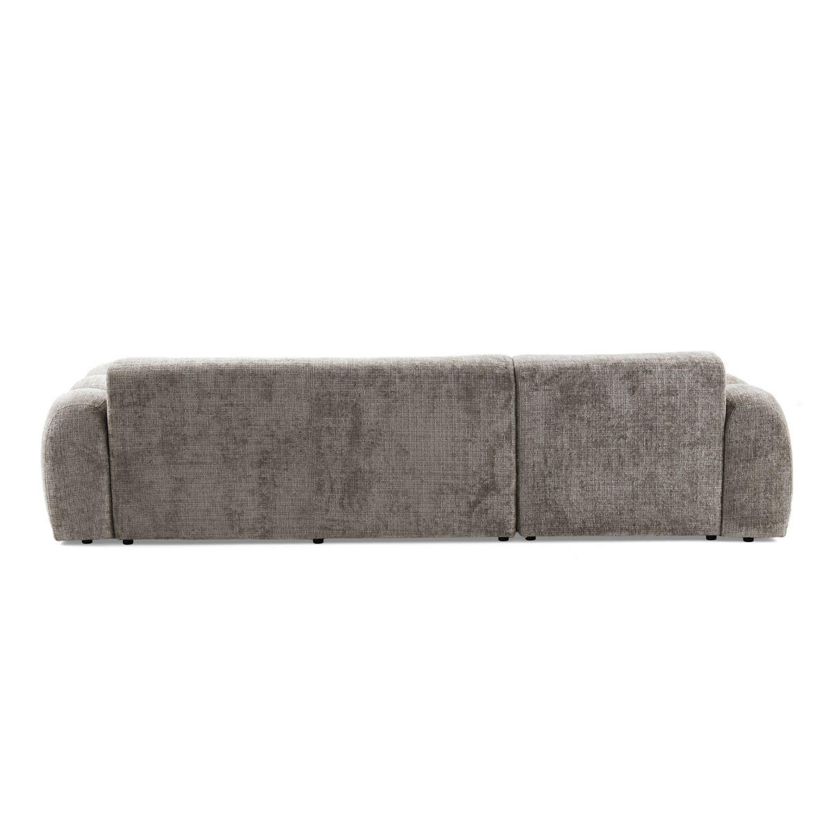 4-SITZER modulares Ecksofa VEER SET 1 Links, 298 x 175 cm, Chenille Webstoff Braun - Schwarz/Braun, Holz/Kunststoff (298/175cm) - Muffo
