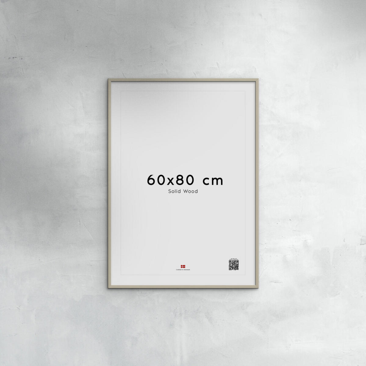 RAHMEN Kaschmirfarbenes Holz Acryl - Kaschmir, Holz/Papier (60/80/2cm) - Poster&Frame