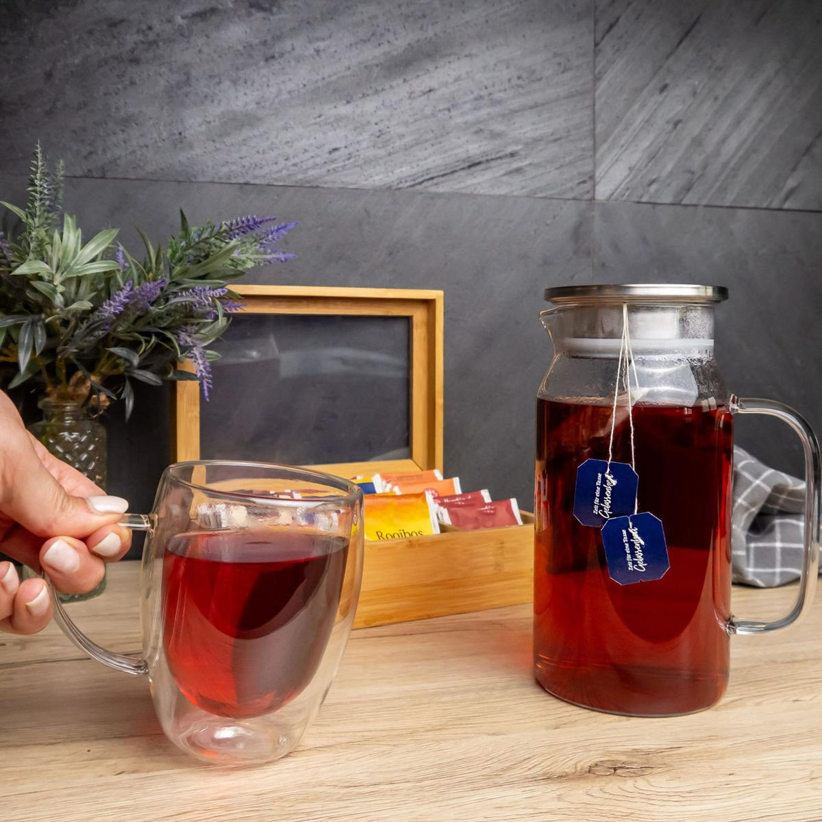 KARAFFE - Transparent, Glas (1.2L) - Intirilife