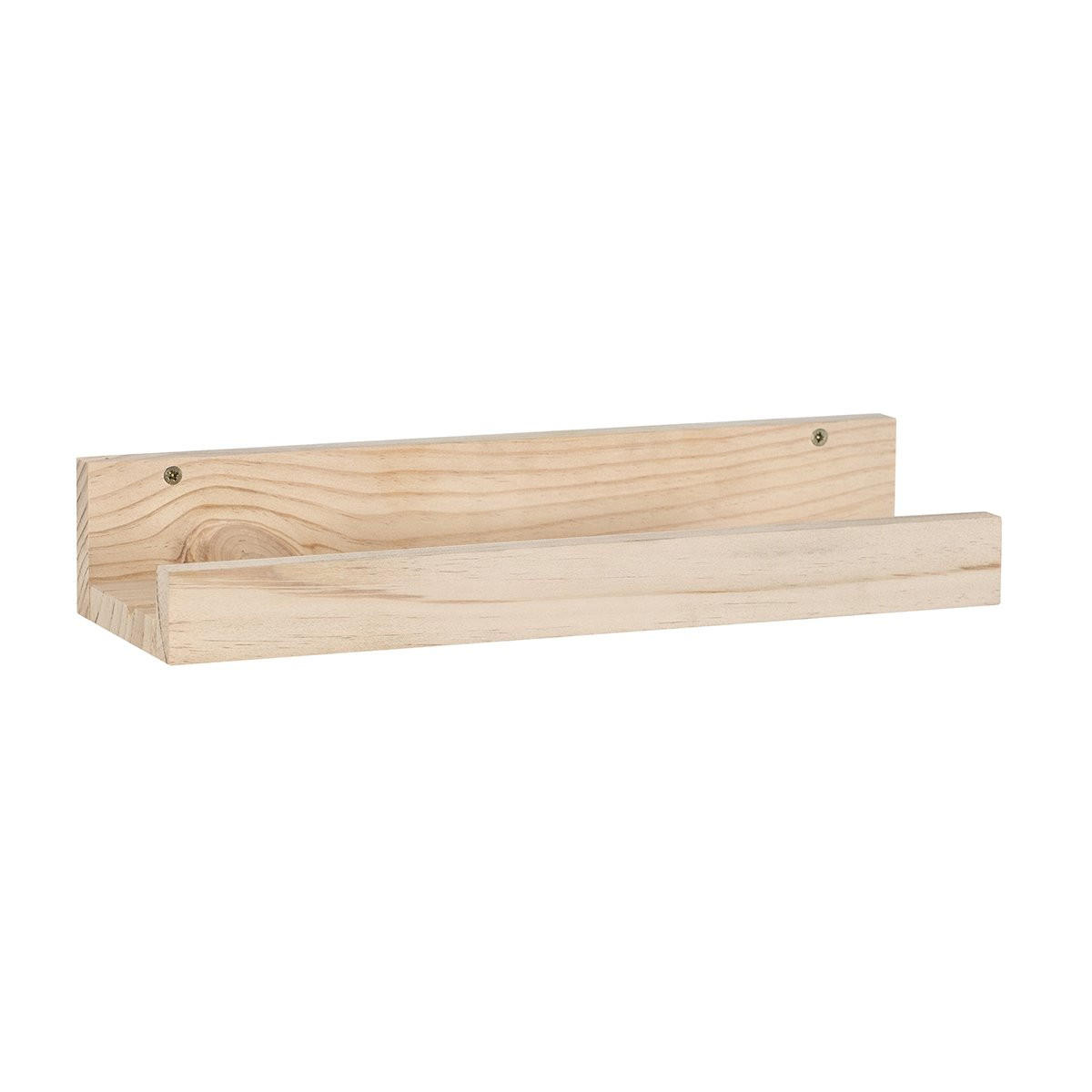 VÄGGHYLLA i massiv furu - B40 x H7 cm - Äppelträfärgad, Trä (12.5/7/40cm) - Calicosy